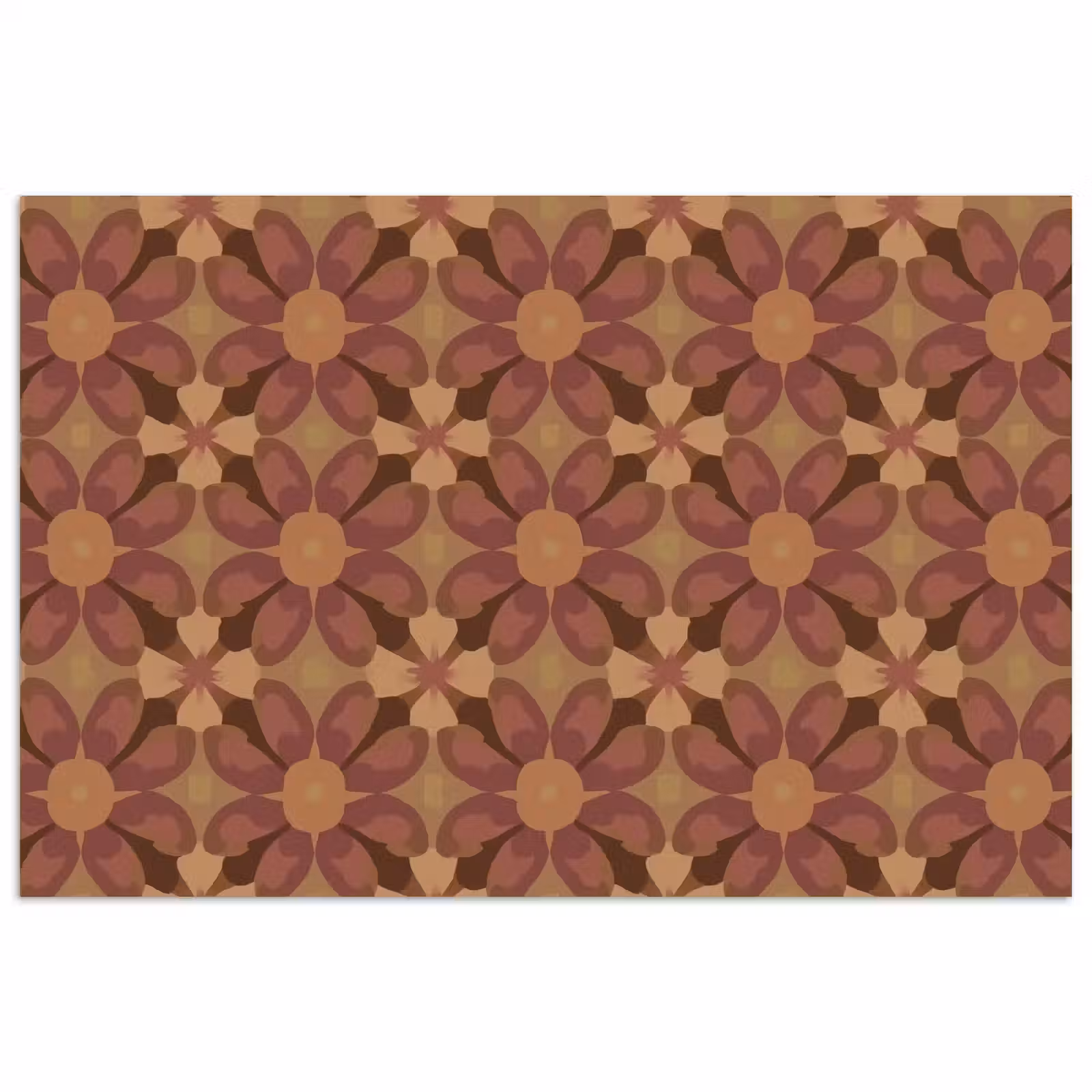 Poster - Retro - Bloemen - Bruin — 1