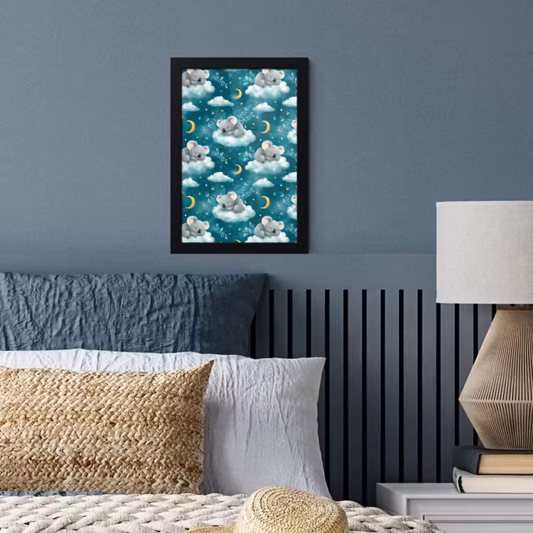 Poster met lijst - Koala's - Betoverend - Blauw — 4