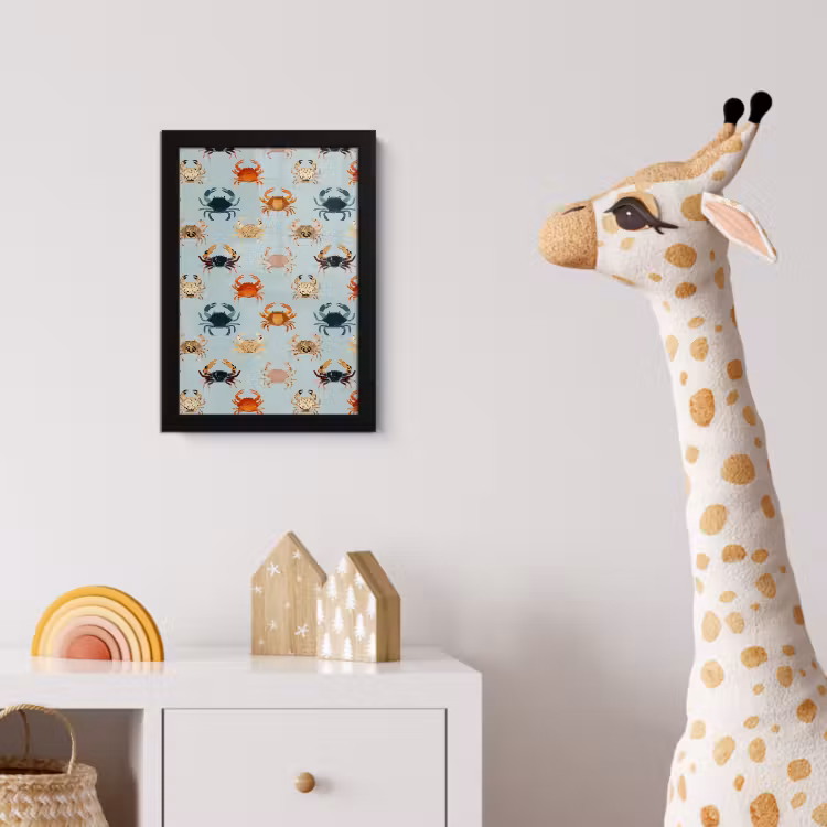 Poster met lijst - Krabben - Speels - Kleurrijk — 5