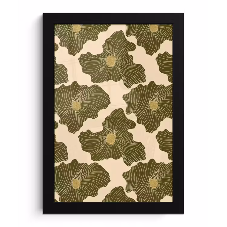Poster met lijst - Modern - Abstract - Groen — 1