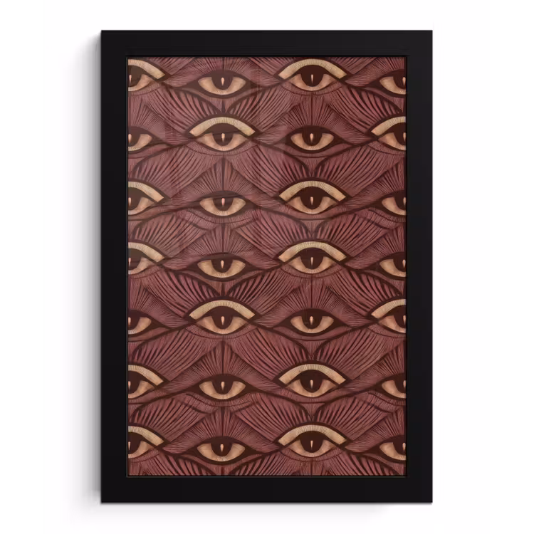 Poster met lijst - Mystiek - Ogen - Bruin — 1