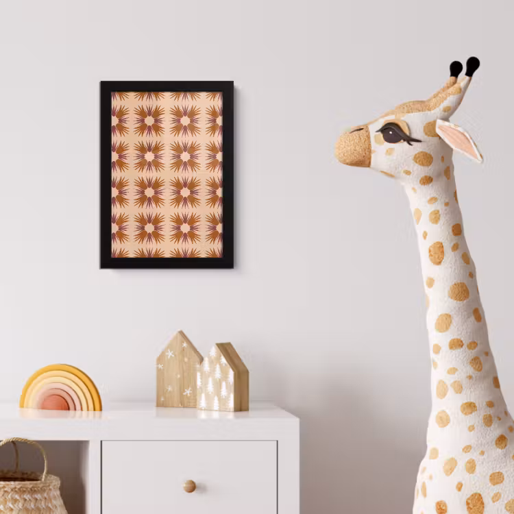 Poster met lijst - Ornament - Patroon - Oker — 5