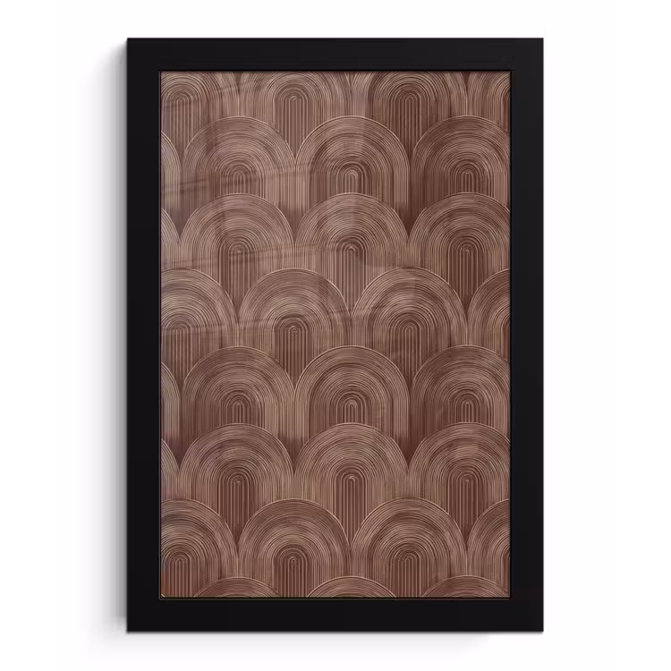 Poster met lijst - Ritmisch - Effect - Bruin — 1