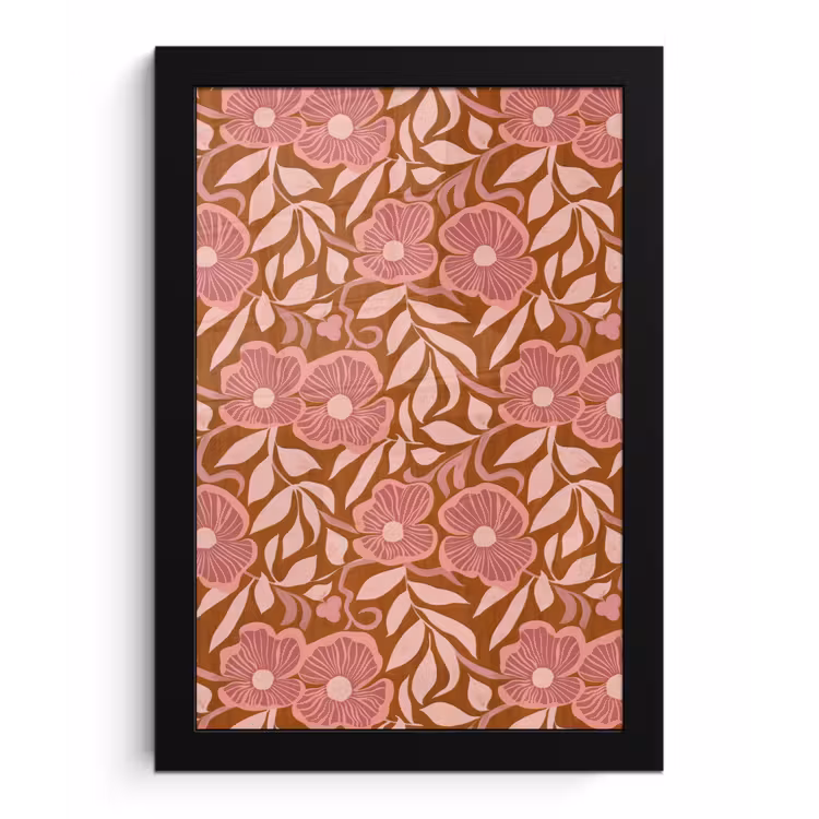 Poster met lijst - Sfeer - Bloemen - Roze — 1