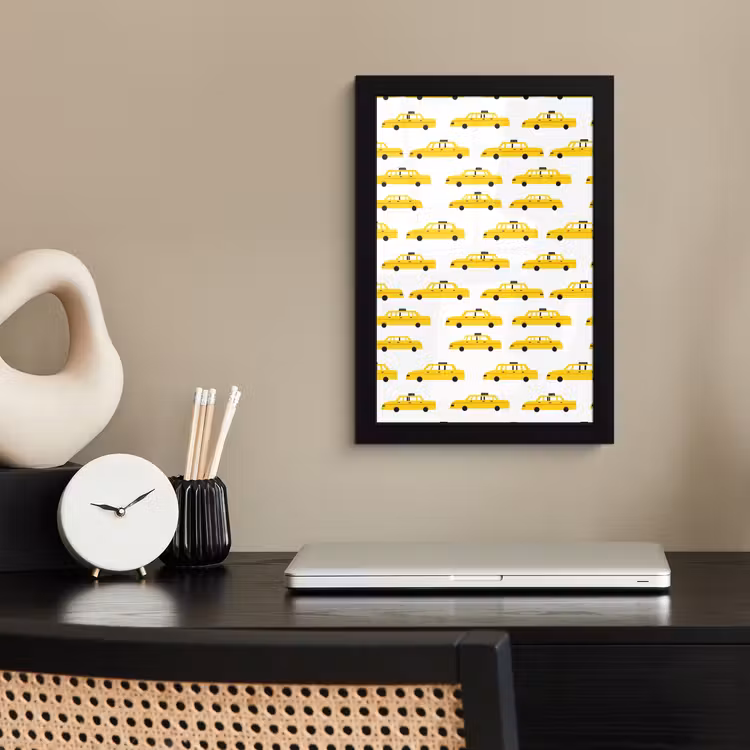 Poster met lijst - Taxi - Iconisch - Geel — 3