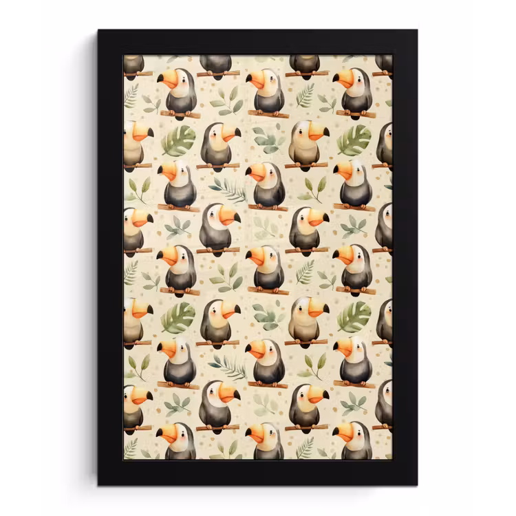 Poster met lijst - Toekans - Exotisch - Kleurrijk — 1