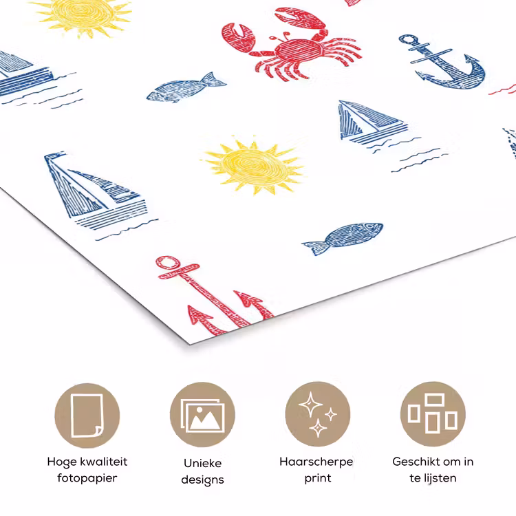 Poster - Nautisch - Illustraties - Kleurrijk — 5