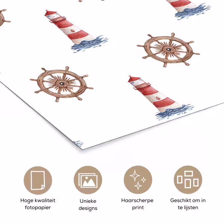 Poster - Nautisch - Klassiek - Rood — 5