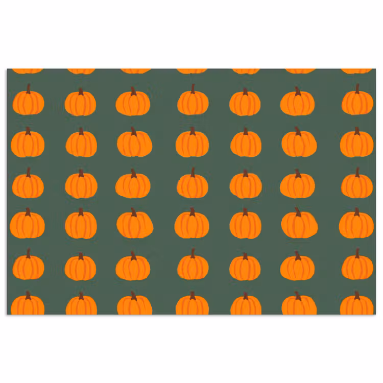 Poster - Pompoen - Patroon - Oranje — 1