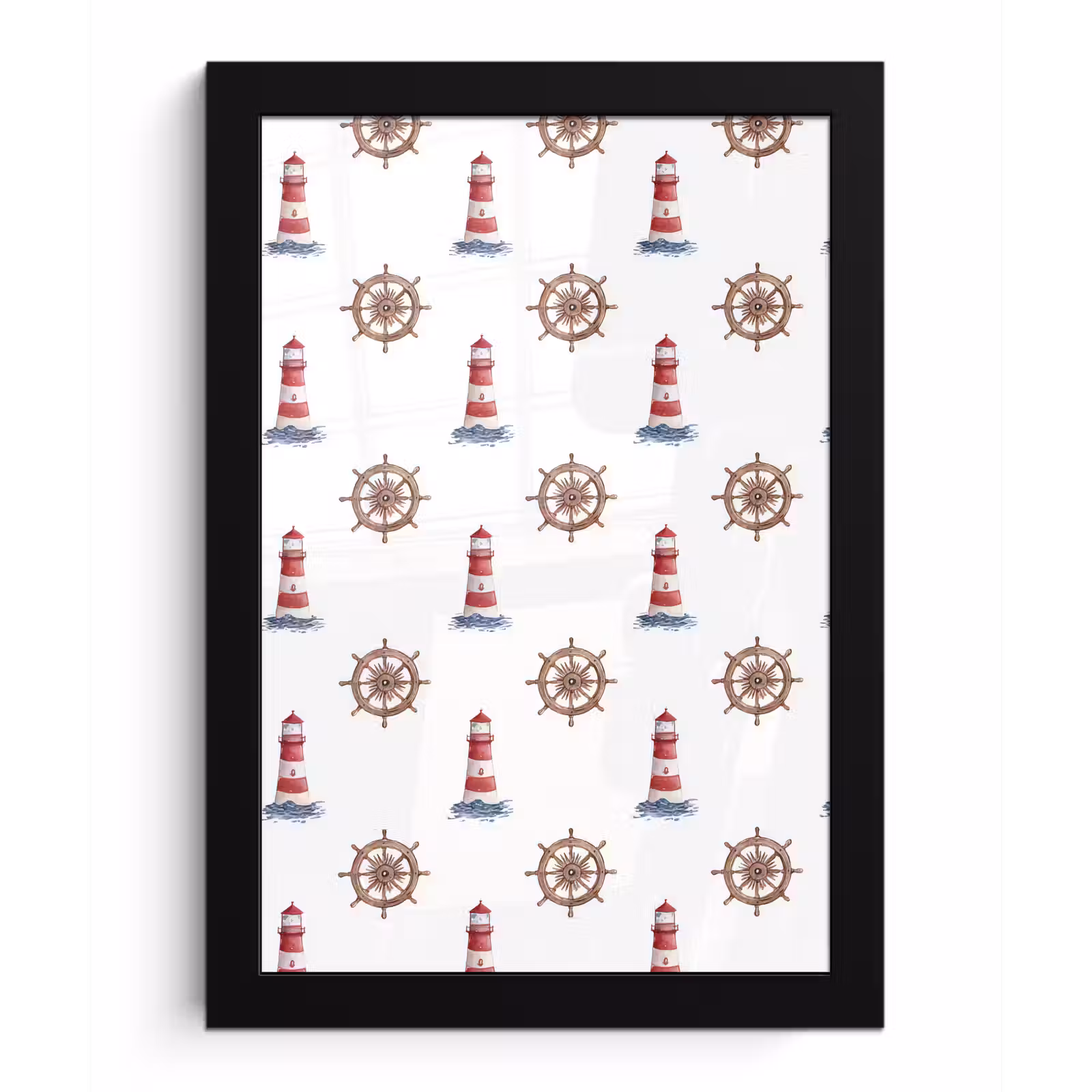 Poster met lijst - Nautisch - Klassiek - Rood — 1