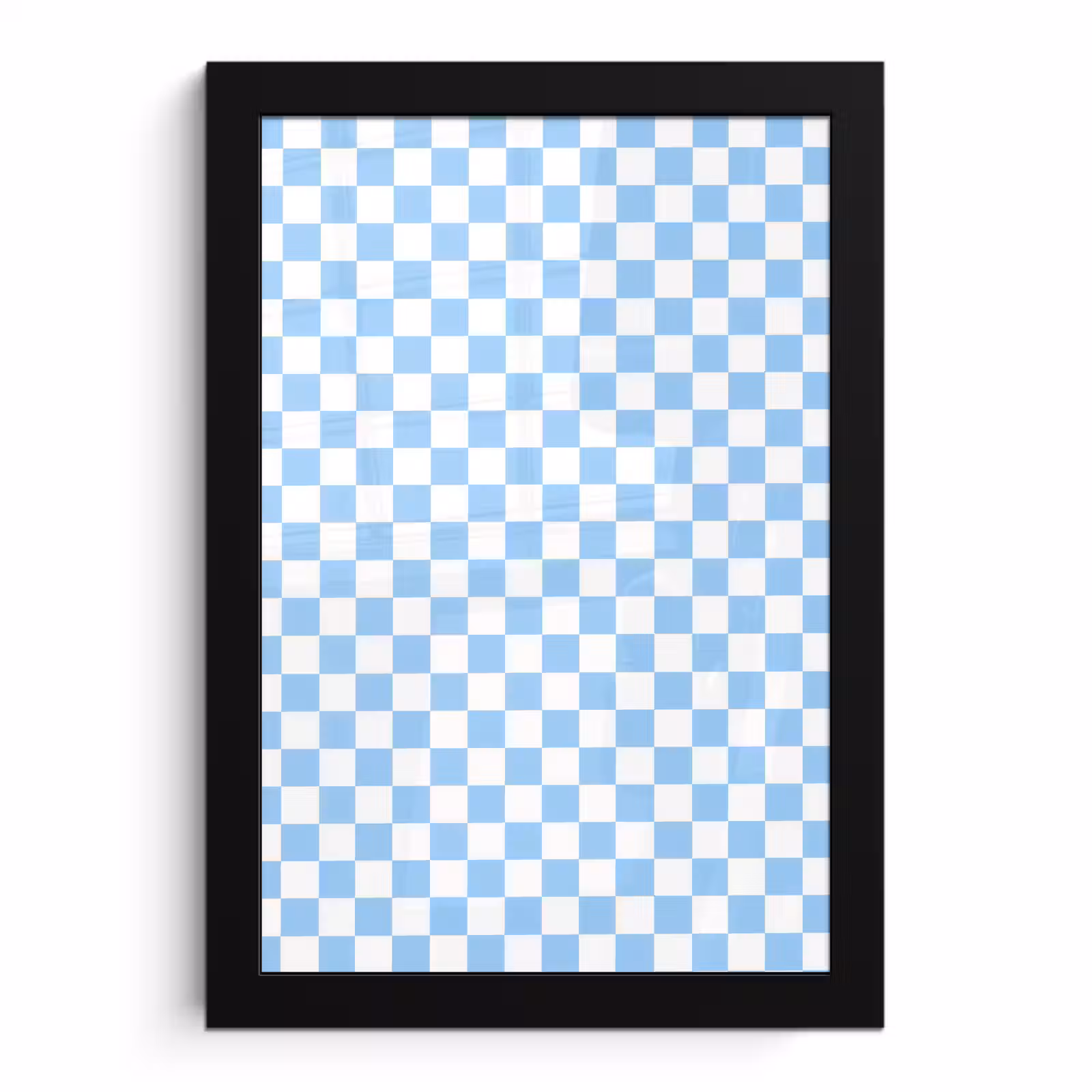 Poster met lijst - Schaakbord - Klassiek - Blauw — 1