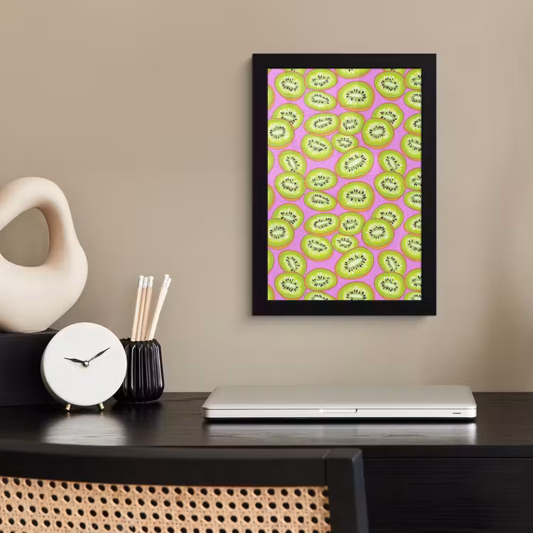 Poster met lijst - Kiwi - Speels - Groen — 3
