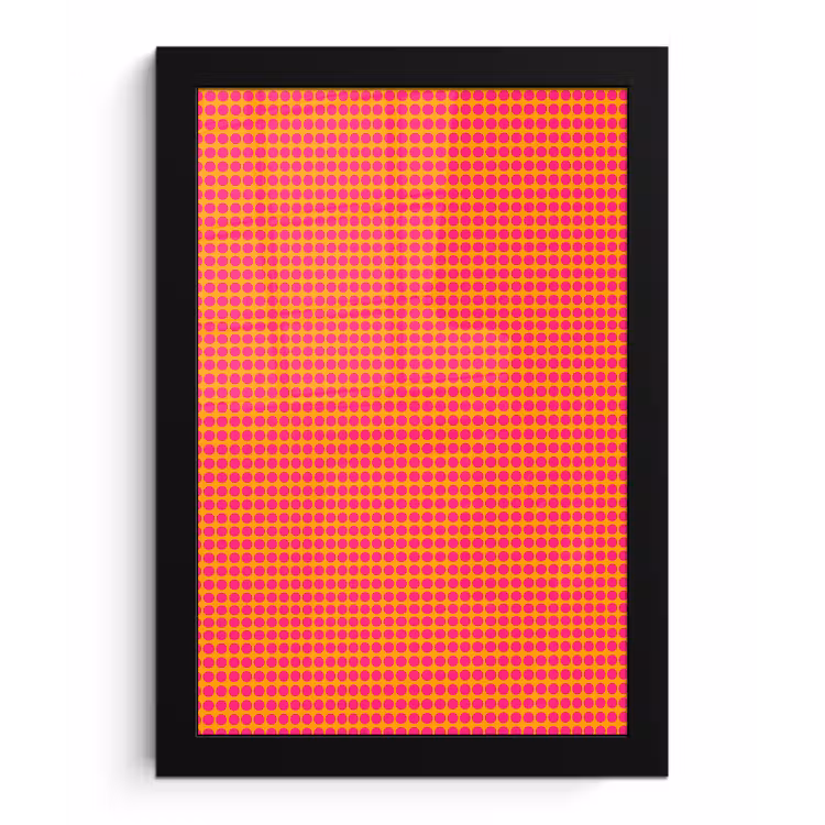Poster met lijst - Modern - Stippen - Oranje — 1