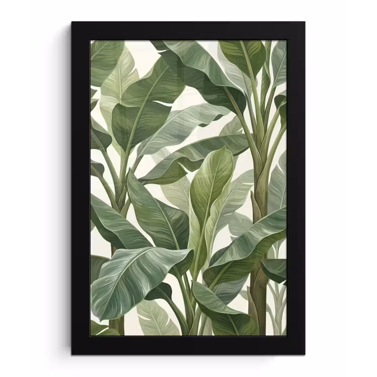 Poster met lijst - Planten - Bladeren - Tropisch - Groen — 1