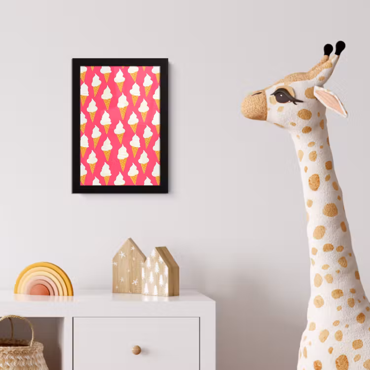 Poster met lijst - Softijs - Horentje - Roze — 5