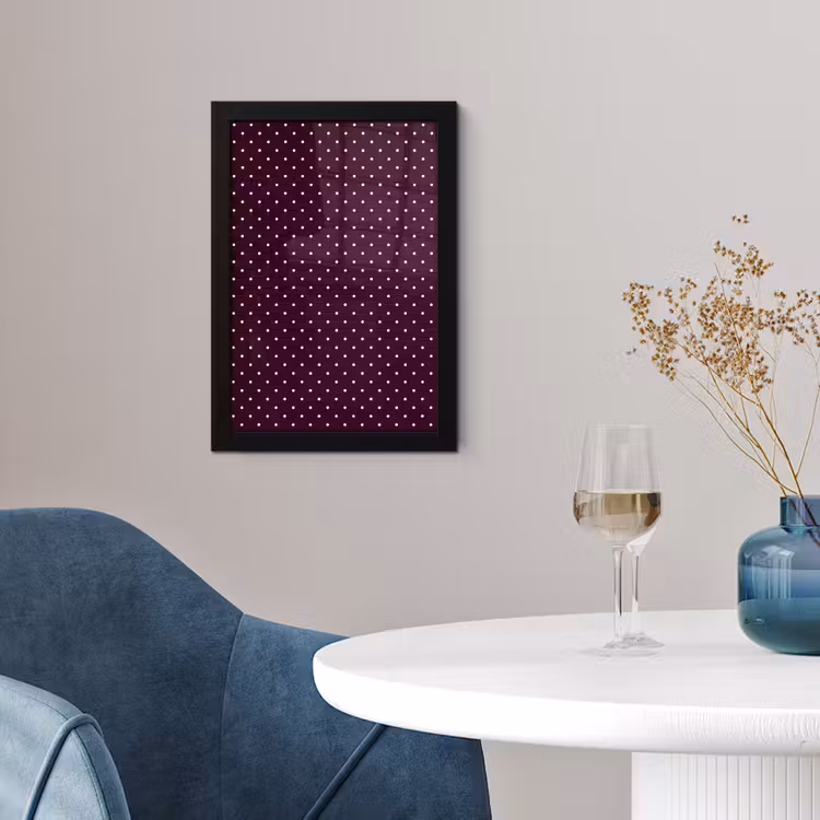 Poster met lijst - Stippen - Modern - Paars — 2