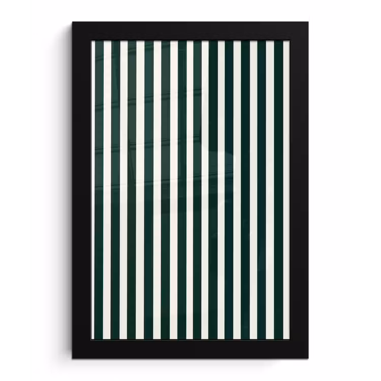 Poster met lijst - Strepen - Klassiek - Groen — 1
