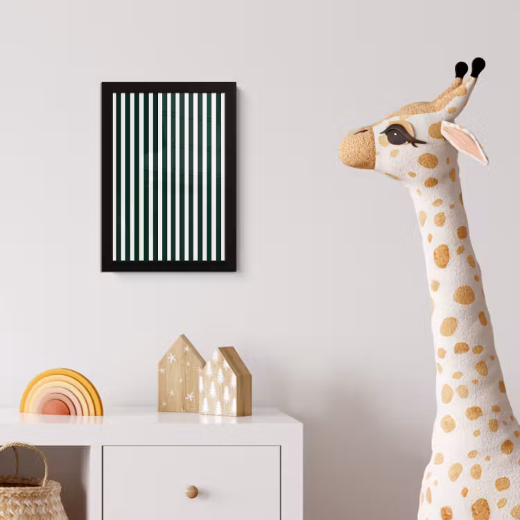 Poster met lijst - Strepen - Klassiek - Groen — 5