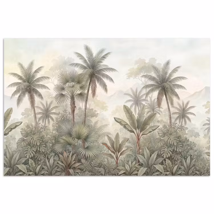 Poster - Natuur - Tropisch bos - Landschap - Aquarel - Groen — 1