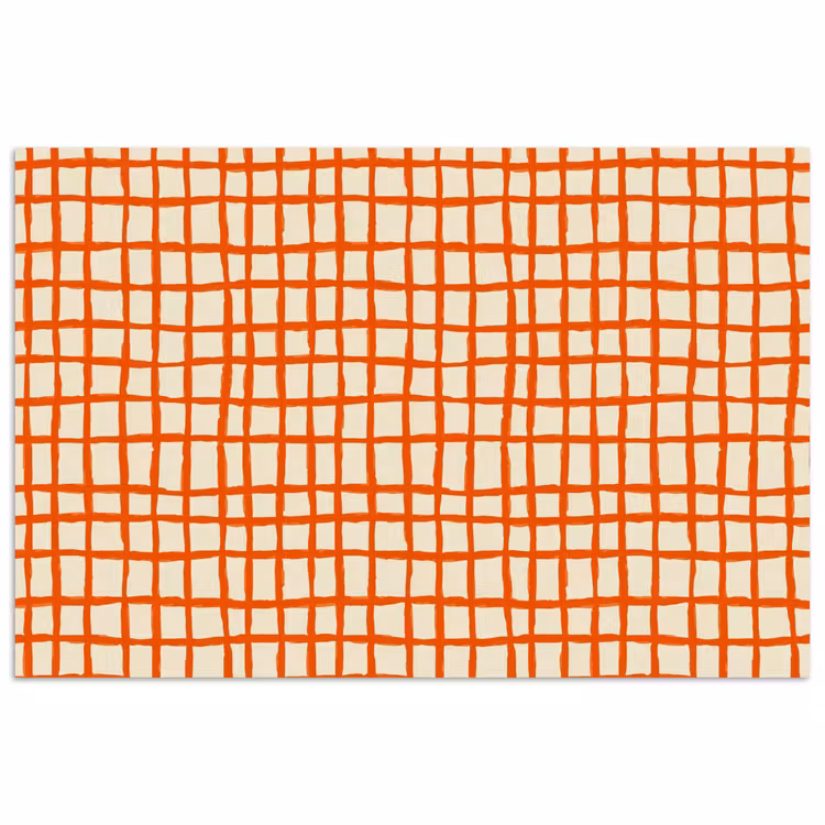 Poster - Patroon - Lijnen - Oranje — 1