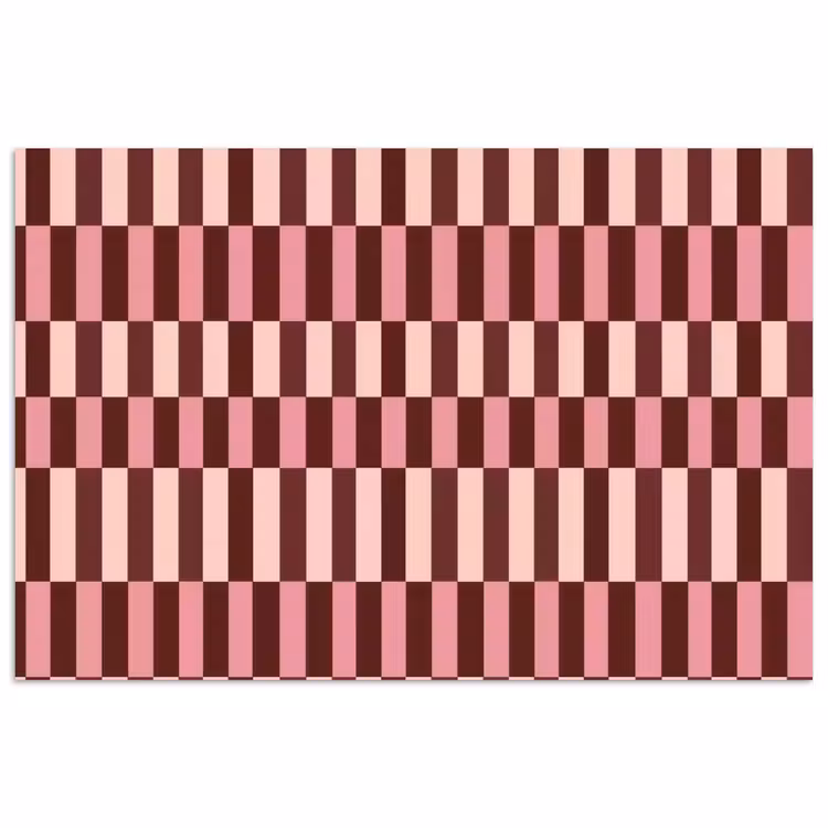 Poster - Roze - Rood - Blokjes — 1