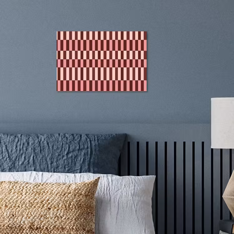Poster - Roze - Rood - Blokjes — 3