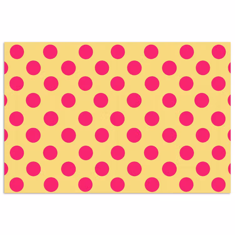 Poster - Roze - Stippen - Geel — 1