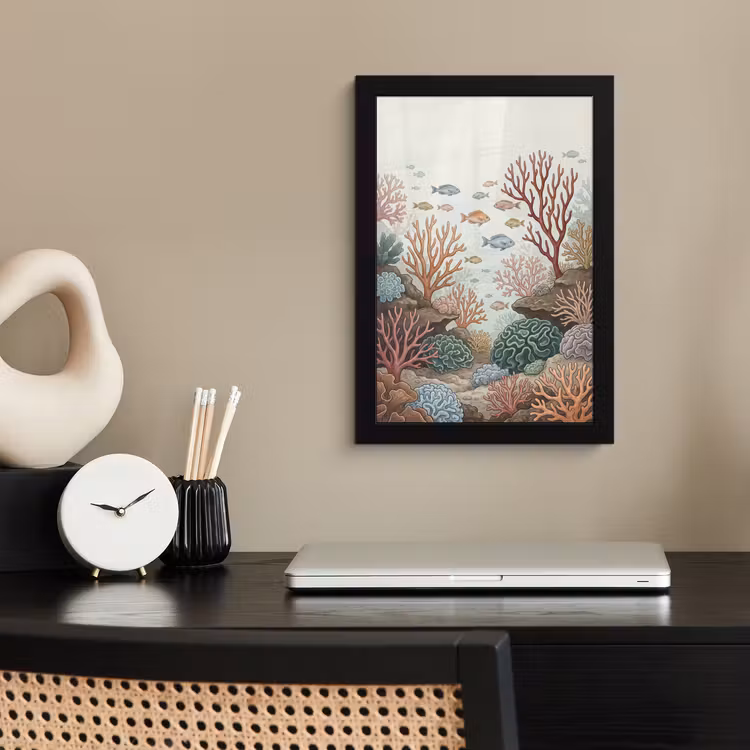 Poster met lijst - Onderwater - Koraal - Vis - Natuur — 3