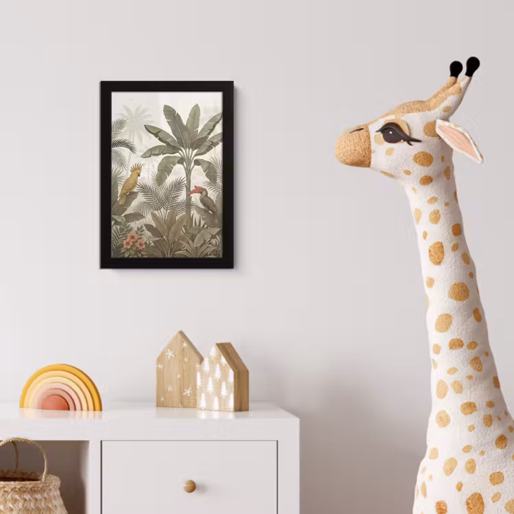 Poster met lijst - Vogel - Jungle - Tropisch - Illustratie - Groen — 5