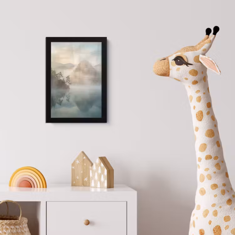 Poster met lijst - Landschap - Bergen - Mist - Water - Natuur — 5