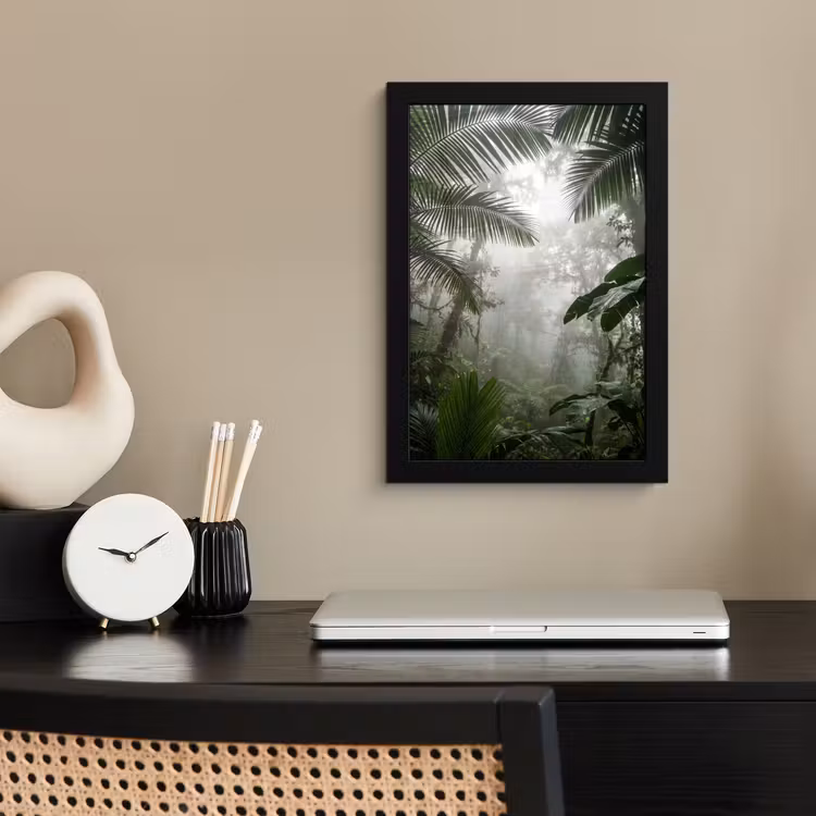 Poster met lijst - Natuur - Jungle - Mist - Groen - Bladeren — 3