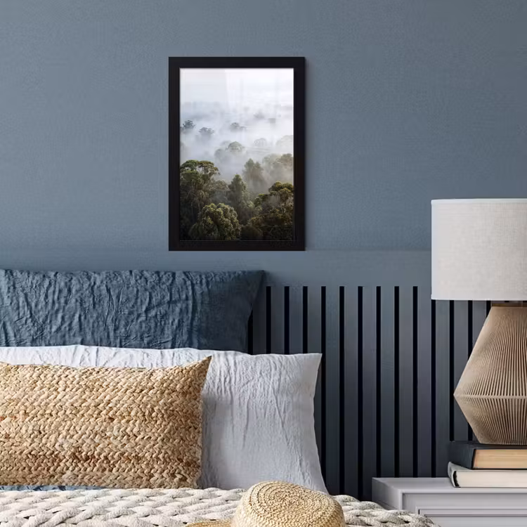 Poster met lijst - Natuur - Mist - Bos - Ochtend - Goud — 4