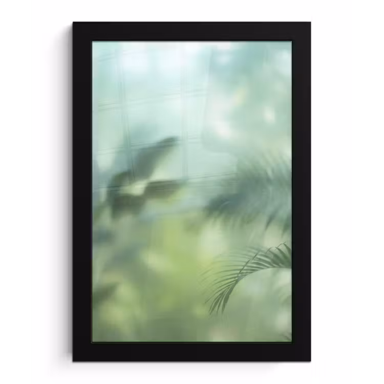 Poster met lijst - Natuur - Vervaagd - Groen - Abstract - Modern — 1