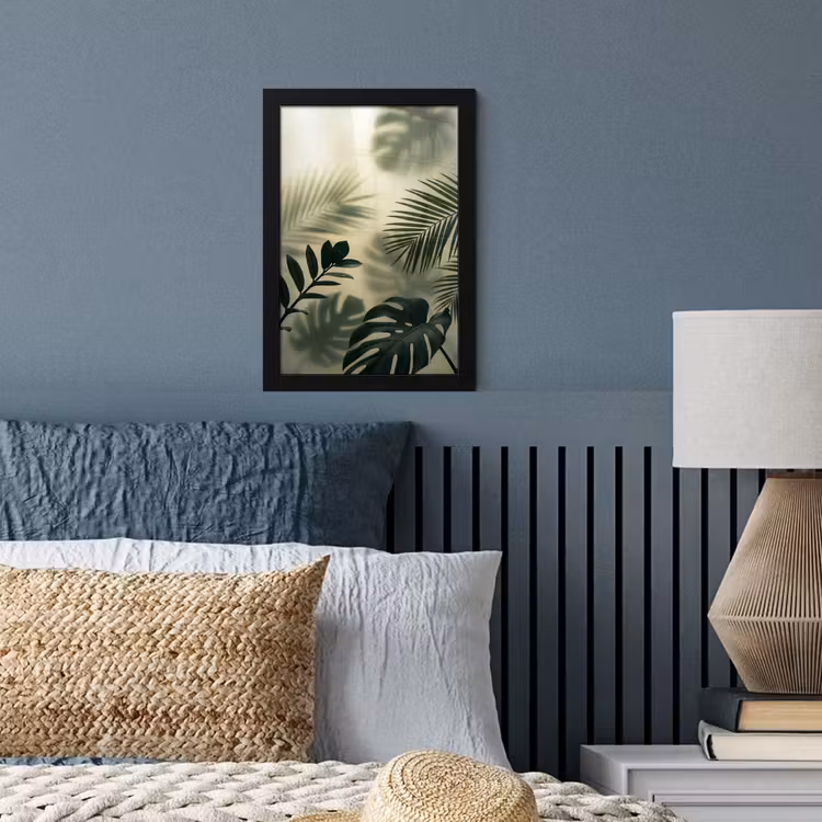 Poster met lijst - Planten - Bladeren - Schaduwen - Groen - Modern — 4