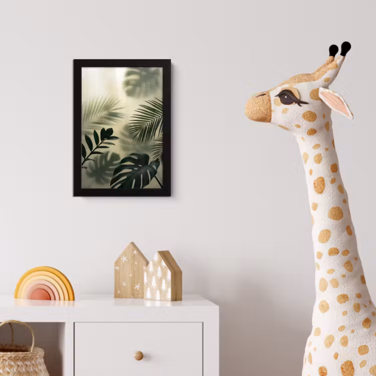 Poster met lijst - Planten - Bladeren - Schaduwen - Groen - Modern — 5