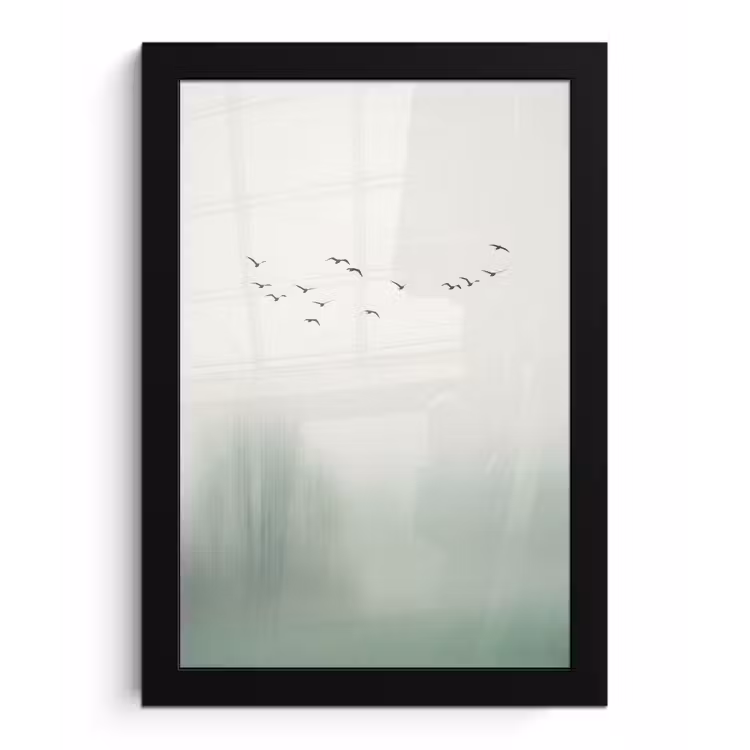Poster met lijst - Vogel - Vlucht - Natuur - Minimalistisch — 1