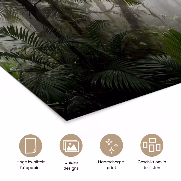 Poster - Natuur - Jungle - Mist - Groen - Bladeren — 5