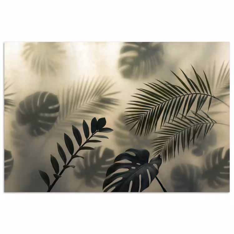 Poster - Planten - Bladeren - Schaduwen - Groen - Modern — 1