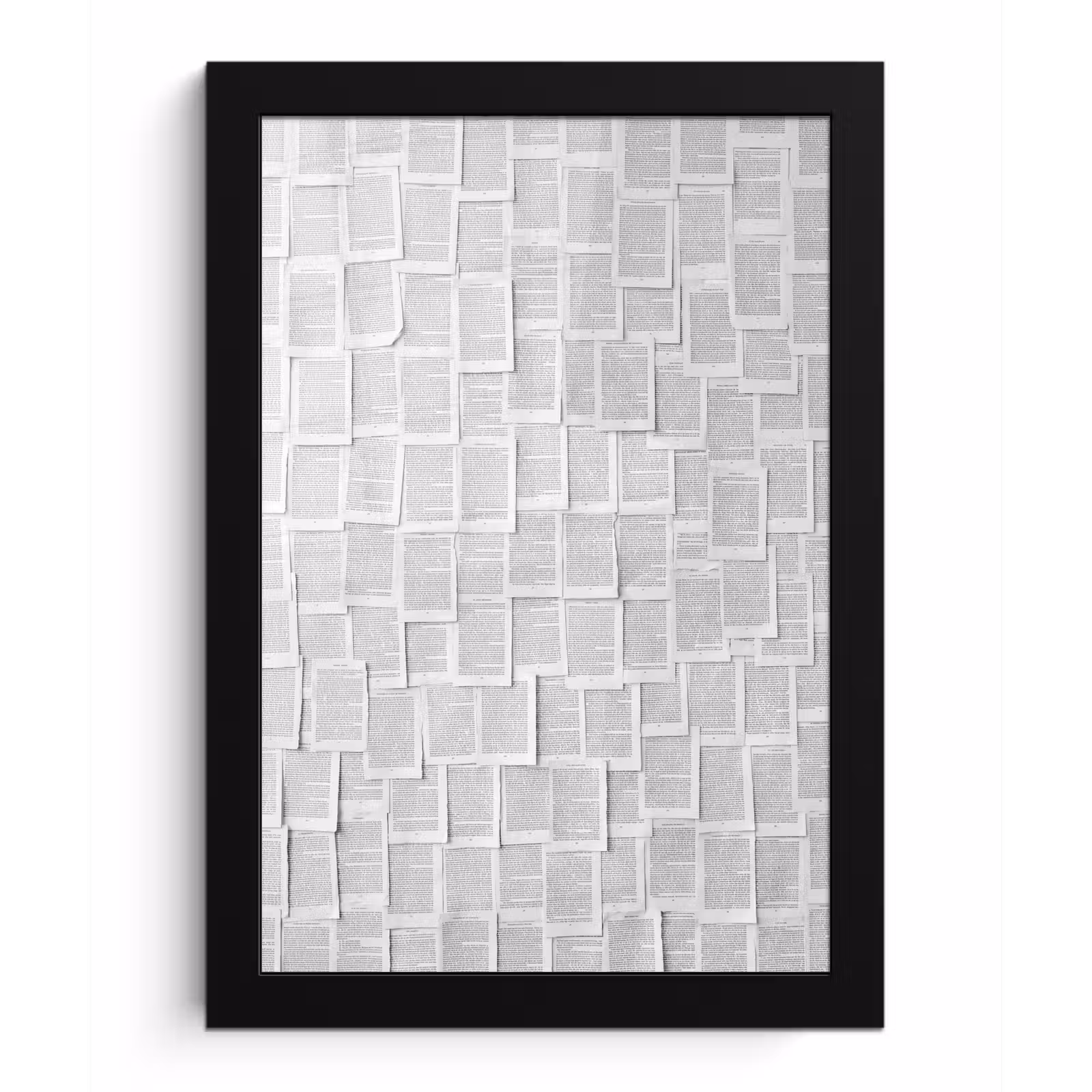 Poster met lijst - Papier - Overlappend - Textuur - Modern - Wit — 1