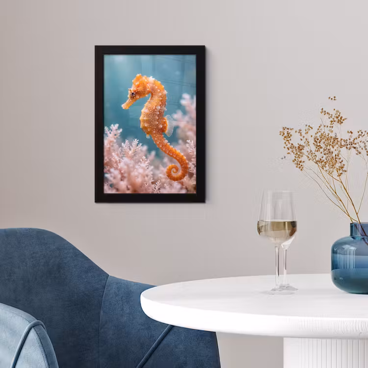 Poster met lijst - Vis - Koraal - Oceaan - Macro - Oranje — 2