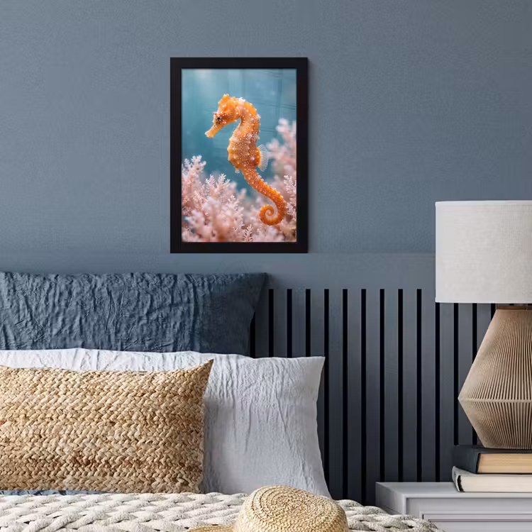 Poster met lijst - Vis - Koraal - Oceaan - Macro - Oranje — 4