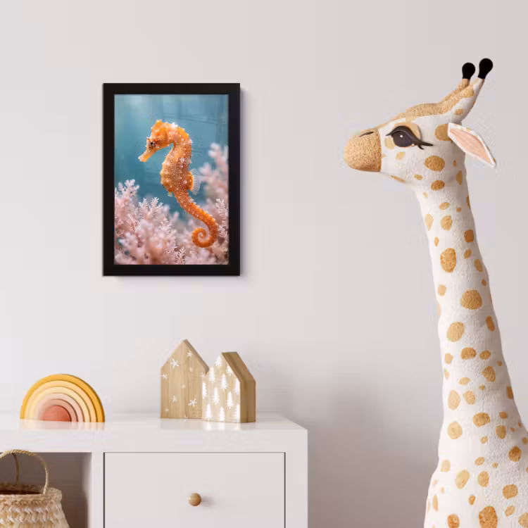 Poster met lijst - Vis - Koraal - Oceaan - Macro - Oranje — 5