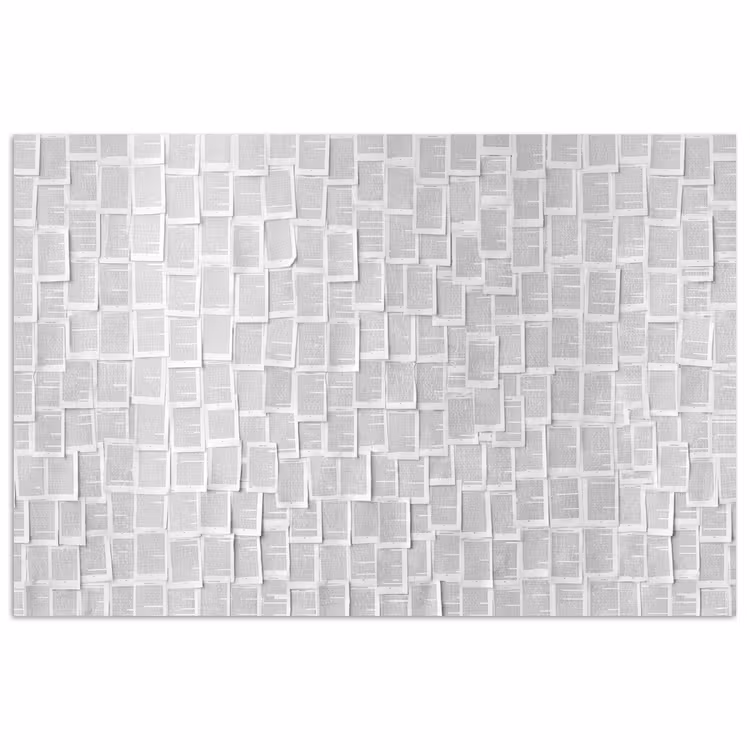 Poster - Papier - Overlappend - Textuur - Modern - Wit — 1
