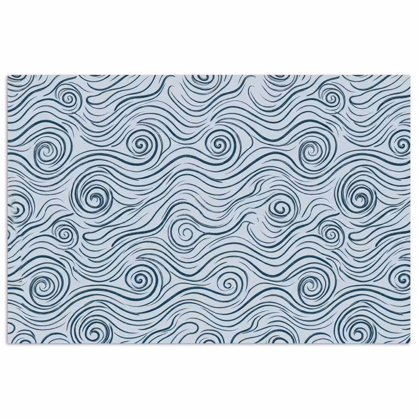 Poster - Patroon - Golven - Abstract - Modern - Blauw — 1