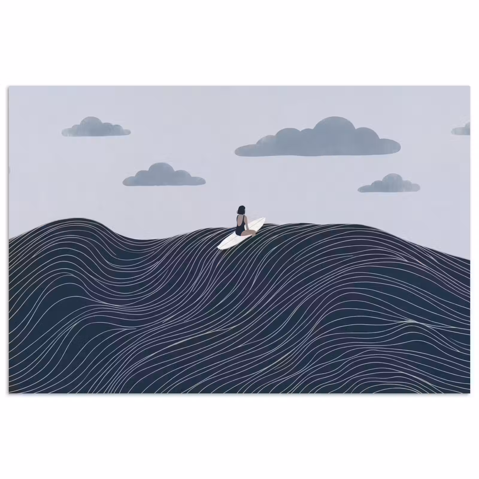 Poster - Persoon - Surfen - Oceaan - Natuur - Modern — 1