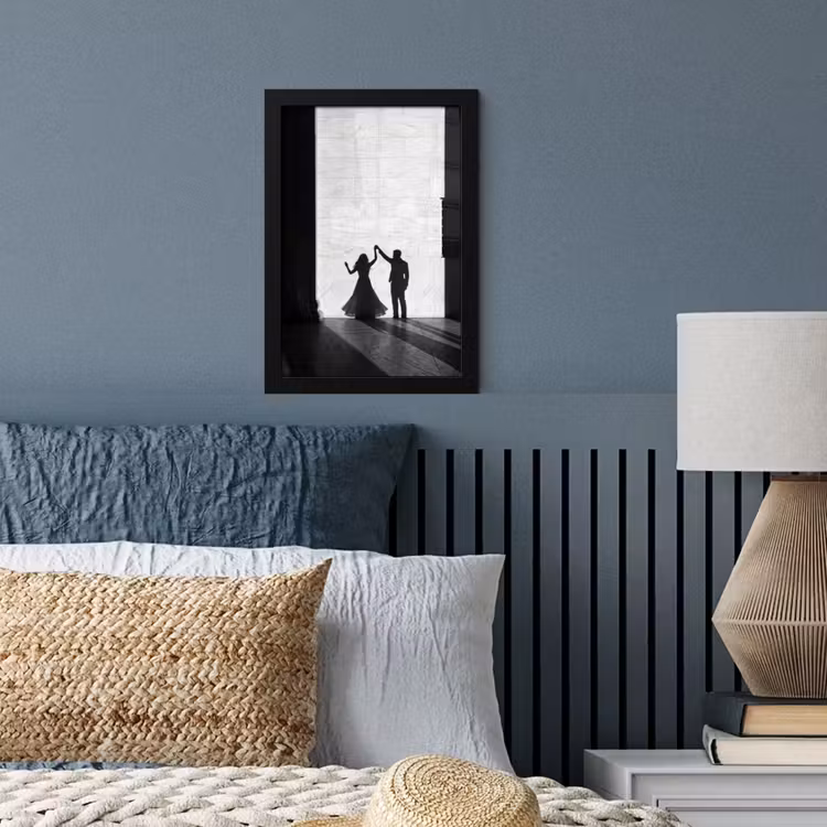 Poster met lijst - Mensen - Schaduw - Dans - Zwart-wit - Liefde — 4