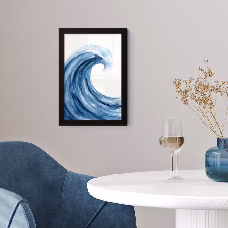 Poster met lijst - Water - Beweging - Natuur - Modern - Blauw — 2