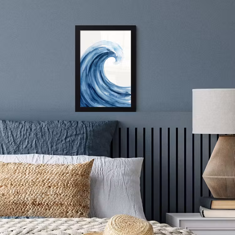 Poster met lijst - Water - Beweging - Natuur - Modern - Blauw — 4