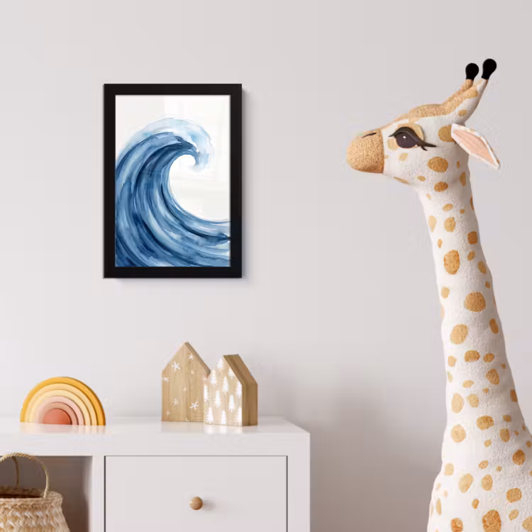 Poster met lijst - Water - Beweging - Natuur - Modern - Blauw — 5