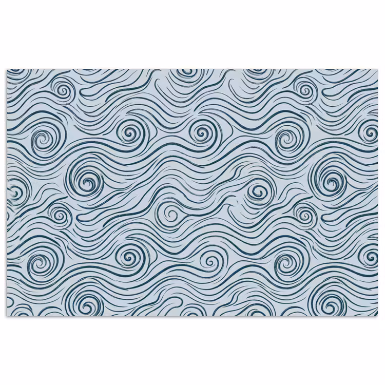 Poster - Patroon - Golven - Abstract - Modern - Blauw — 1